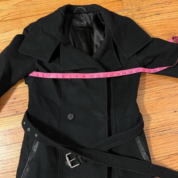 Mackage classic fine Italian wool and leather coat size Sin great condition - Picture 8 of 15